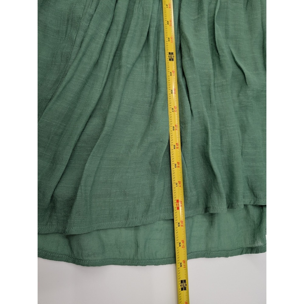 Umgee Green Embroidered Tunic Dress Flutter Sleeve Size L Boho Hippie Festival - Picture 9 of 11